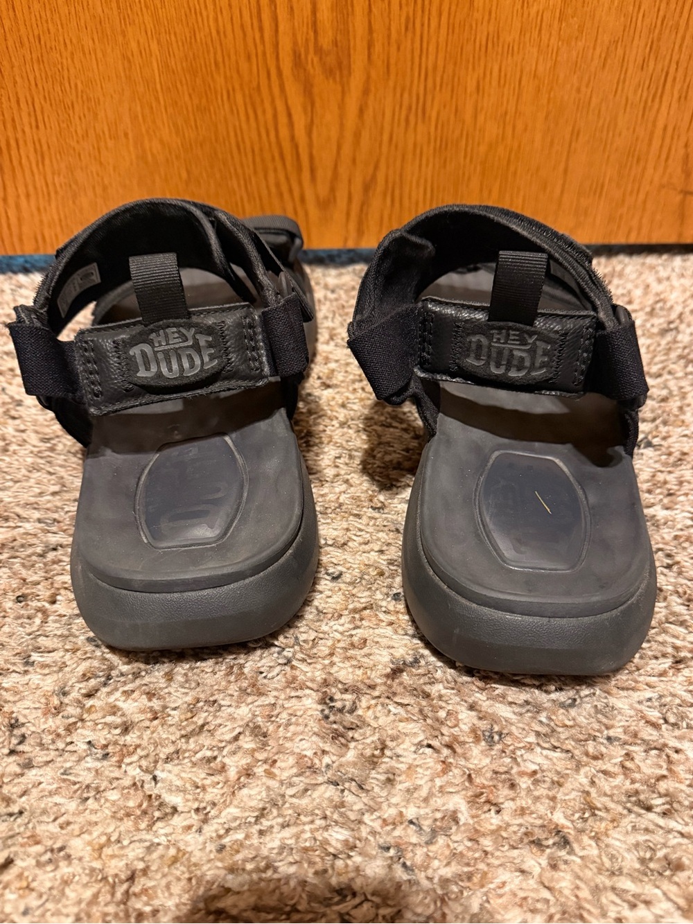 Hey Dude men’s  Black Adjustable Strap Sandals